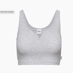 Tna Waffle Notch Tank Cropped thermal tank top